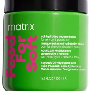 מסכת לחות לשיער יבש ופגום מטריקס מ"ל FOOD FOR SOFT RICH HYDRATING TREATMENT MASK MATRIX 500